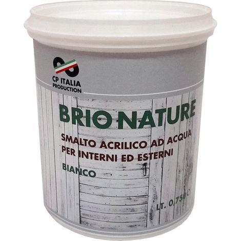 SMALTO LUCIDO ALL ACQUA BRIONATURE BIANCO LT.0,750. Prezzo per 1 pezzo.