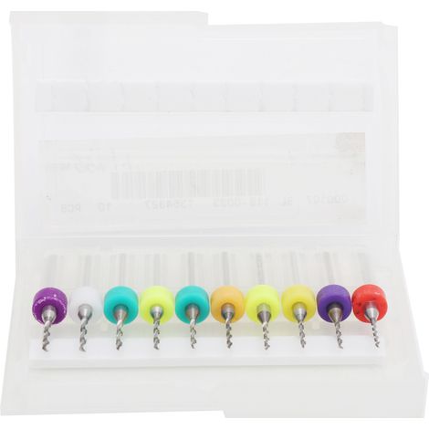 10 Fraises Carbure Miniatures pour Circuits Imprimés - Jeu de 1.1 à 1.55 mm - Outils de Percage Précision (1/5)