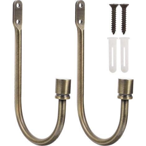 1 paire d'embrasses de rideaux en forme de U, crochets muraux pour rideaux (1/3)