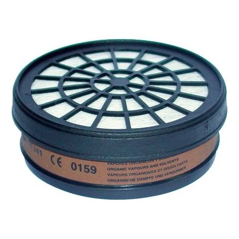 Cartouche de rechange pour masque de protection – Filtre A1 pour gaz acides et halogènes – Protection respiratoire certifiée CE – 40g – M-E