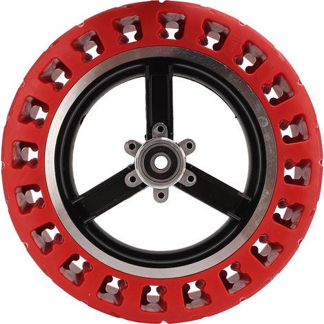Pneu de rechange LYH L0012 pour trottinette électrique Kugoo M4 8,5 pouces (rouge), 10 x 2,125 pouces, avec amortisseur intégré. (1/5)