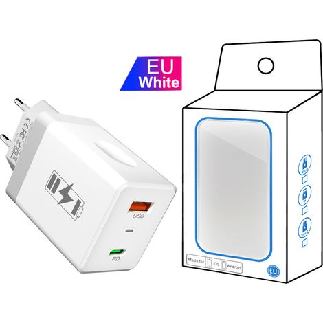 chargeurChargeur double port USB+PD 5V/2,4A pour les voyages et la maison[P043] (1/5)