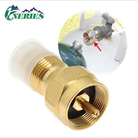 Adaptateur série POL, raccord de tuyauterie en laiton longue durée, portable, résistant à l'usure, facile à utiliser, changement direct pour barbecue et chauffe-barbecue (1/5)
