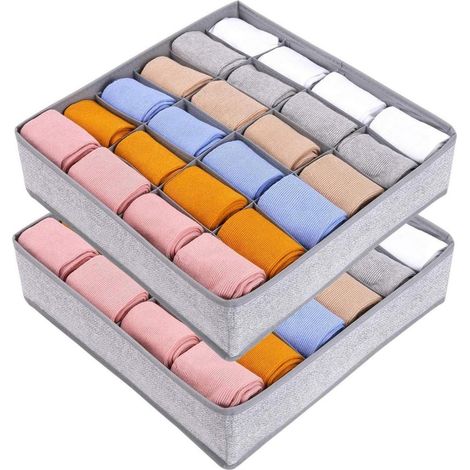 Schubladen Organizer Trennwände 24 Zellen Socken BHs Hanfasche (1/5)