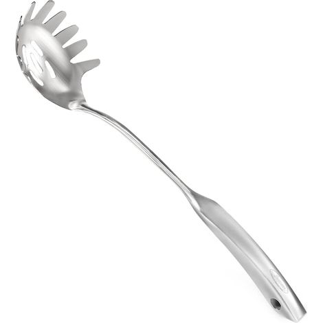 Machine à servir les pâtes, [antirouille, moulage monobloc, durable] fourchette à pâtes en acier inoxydable 304 avec poignée ergonomique sous vide.