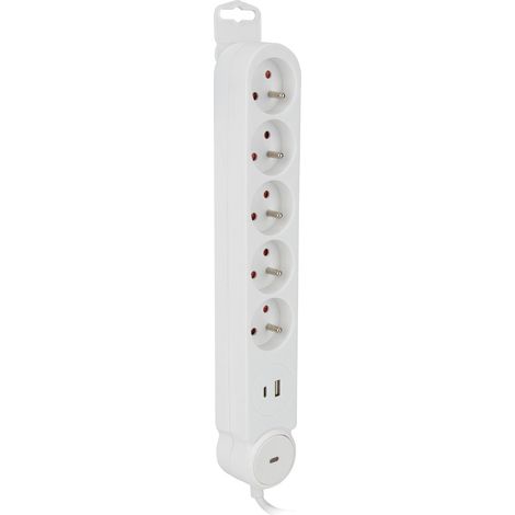 Multiprise Iota 5x16A + USB A+C avec interrupteur - Zenitech (1/5)