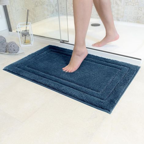 Tapis de Bain Antidérapant Super Absorbant et Lavable en Machine pour la Salle de Bain, Douche, Baignoire ou comme Tapis WC Royal Blue - 50x80 cm (1/5)