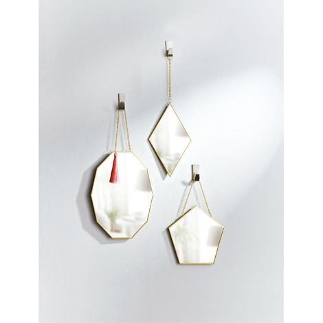 Set Specchi Moderni Con Cornice In Ferro – Diamante, Rombo E Pentagono