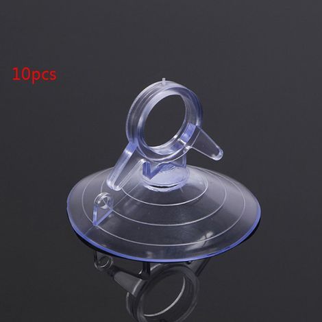 Paquete de 10 ventosas de goma PVC transparentes de 4,5 cm para parasoles de coche. (1/5)