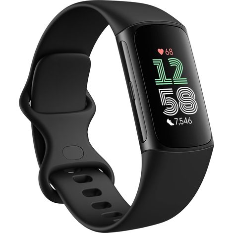 Fitbit Charge 6 Aktivitätstracker mit Google-Apps, Herzfrequenzmessung auf Fitnessgeräten, 6-monatigem Premium-Abonnement inklusive, GPS, Gesundheitsfunktionen und mehr Farbe: Obsidian/Schwarz, Einhei