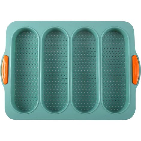 Diese abgedeckte Brotform aus antihaftbeschichtetem, schwarzem Kohlenstoffstahl ist ideal für die Zubereitung von hausgemachtem Brot – geeignet für einen Standardbackofen (34 x 24 x 2,5 cm).