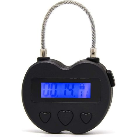 1x Cadenas électronique de voyage avec minuterie intelligente, écran LCD et rechargeable par USB - Idéal (1/4)