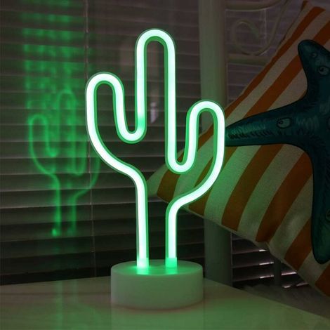 Cactus Enseigne Au Néon, LED Décorative Néon à Piles Fonctionne pour La Maison Parti Décor Enfants Jouet Anniversaire Cadeau (1/5)