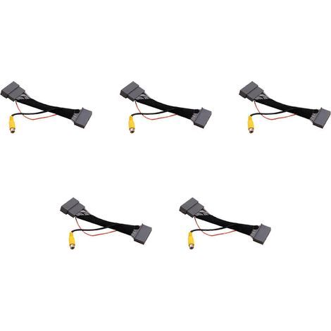 Cinq connecteurs vidéo pour faisceau adaptateur de caméra de recul automobile compatibles avec CRV et Civic EXI (modèles 2012-2016). (1/5)