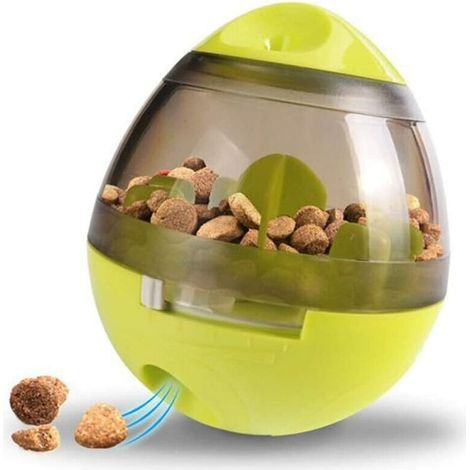 Balle Friandise de Chien, Distributeur Croquettes pour Chien et Chat, Boule de Nourriture, Jouet Interactif, Slow Eating Boule, Ensoleillé (1/5)