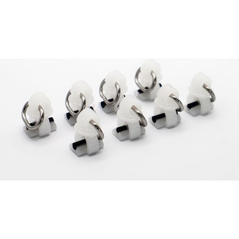 Accessoires pour tringles à rideaux : poulies, roulettes, rails droits anciens, rails courbes, rails de guidage, crochets, anneaux, rails coulissants, roulettes (36 pièces) (1/5)