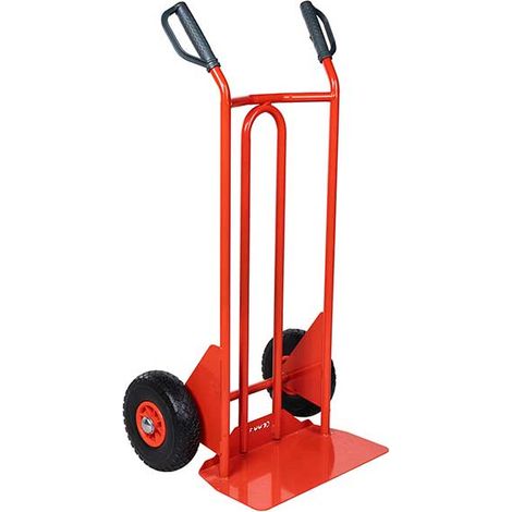 Carrello in acciaio, capacità di carico di 250 kg - Ruote antiforatura e maniglie di protezione - 810200022 (1/5)
