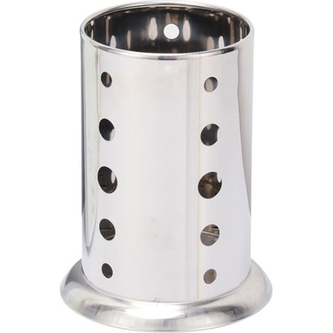 Porte-ustensiles de cuisine en acier inoxydable 13x13x17cm - Égouttoir à couverts et pot organiseur pour table et rangement