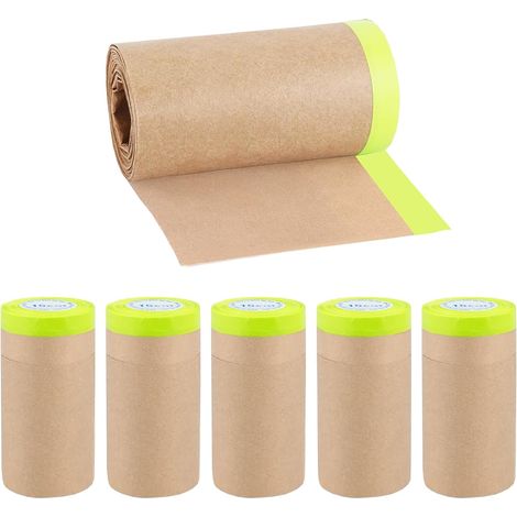 Papel De Protección - Papel Kraft Adhesivo - Para Pintura Renovación Automóvil Decoración - 6 Rollos (1/5)