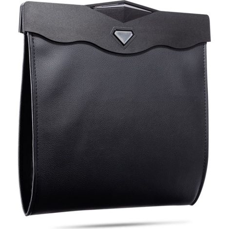 SHINING HOUSE Cubo de basura plegable para coche, cubo de basura magnético para coche con luz LED, soporte para basura resistente al agua, bolsa de almacenamiento impermeable para coche, cubo de basur (1/5)