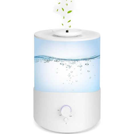 Humidificateur d'Air Chambre, Diffuseur Huiles Essentielles, Purificateur Silencieux pour une Ambiance Confortable, capacité de 2,5 L Blanc (1/5)
