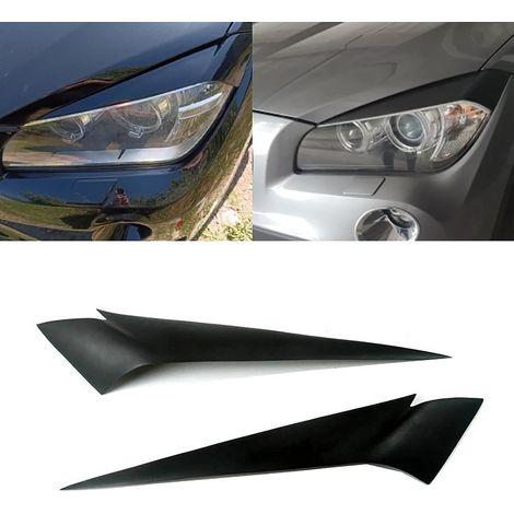 Sourcils de Phare pour BMW X1 E84 2009 2010 2011 2012 2013 2014, 2 PCS Kit de Carrosserie de Paupière de Sourcil de Phare de Voiture ABS (1/5)