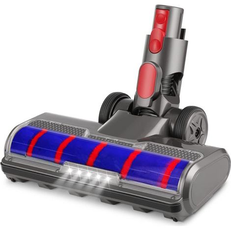 Kompatibel mit den Dyson Staubsaugern V7, V8, V10, V11 und V15. Elektrische Turbobürste mit rotierenden Bürsten für Teppiche und Parkettböden, mit LED-Beleuchtung (V7–V15 Turbo Velvet). (1/4)
