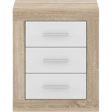 Mesilla de 3 cajones COIMBRA color cambrian/blanco, cambrian/antracita y pina/trufle 50x60x34,6 cm CAMBRIAN/BLANCO (1/5)