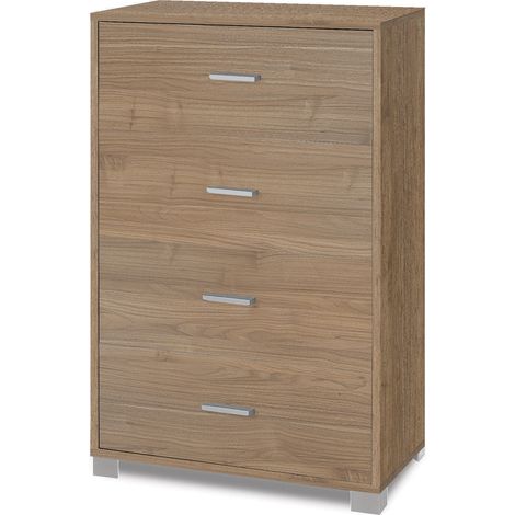 Cassettiera 4 Cassetti 70x112x41 cm Noce Stelvio (1/3)