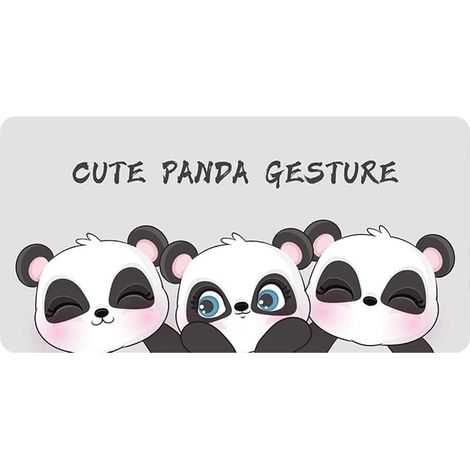 Mignon panda salle de bain lavabo toboggée de toilettes - tapis de pied de pied résistant à la salle de bain absorbant le tapis de sol (40 80 cm) (1/5)