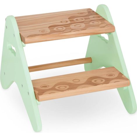 Escabeau pour Enfants en Bois, poignées intégrées (1/5)