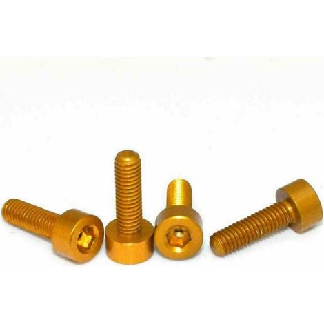 7075 Aluminium Alloy Cup Head Hex Socket Screws Model Hexagon Bolts M3x6/8/10mm M310mm  Yellow (1/4)