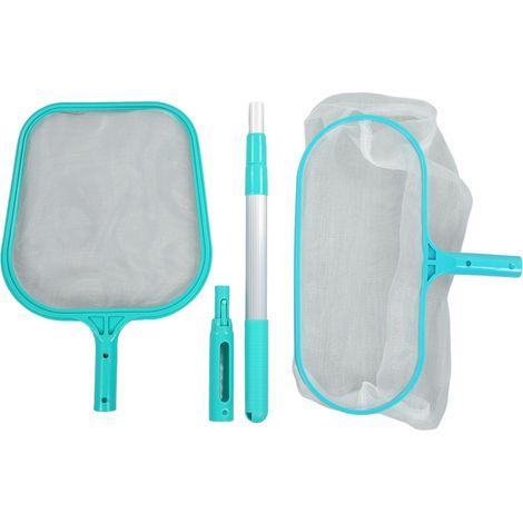 Épuisette de piscine, râteau à feuilles à mailles fines avec manche télescopique, outil de nettoyage efficace pour le jardin (1/5)