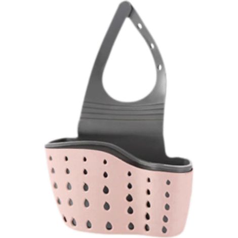 Porte-éponge/porte-savon pour évier de cuisine, accessoires d'évier avec trous d'évacuation pour le séchage, support multifonctionnel pour éponges à récurer-pink