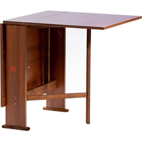 Tavolo da pranzo richiudibile in legno 136x74 cm SUSANNA Noce (1/4)
