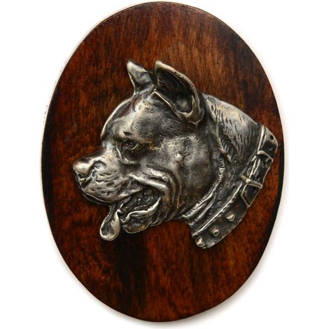 American Staffordshire Terrier, Amstaff, Amstaf I - spilla per esposizione canina, fermaglio per numero di partenza, spilla per cani di Art-Dog (1/4)
