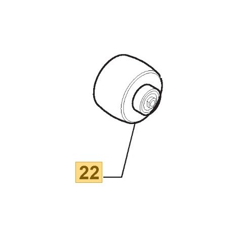 Roue avant robot tondeuse Alpina, Stiga - 1126-1285-01, 1126-1286-01
