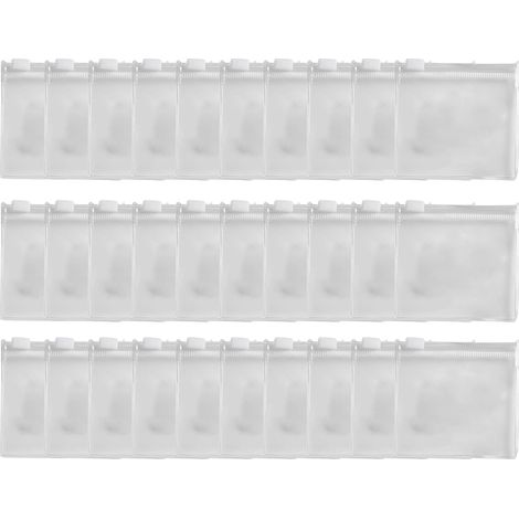 Ohrringbeutel – 30 wiederverwendbare Schmuckaufbewahrungsbeutel zur Organisation PVC-Material mit Ziplock-Verschluss, wiederverwendbare Beutel für Damen, Reisepillen, Knöpfe, Perlen, Stempel, Schraub