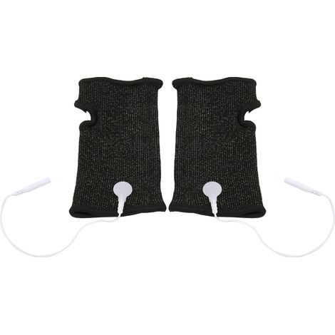 Bracelet Élastique Conductive Argent 2 pièces - Soulagement Douleurs Articulaires et Gonflements - Noir (1/5)