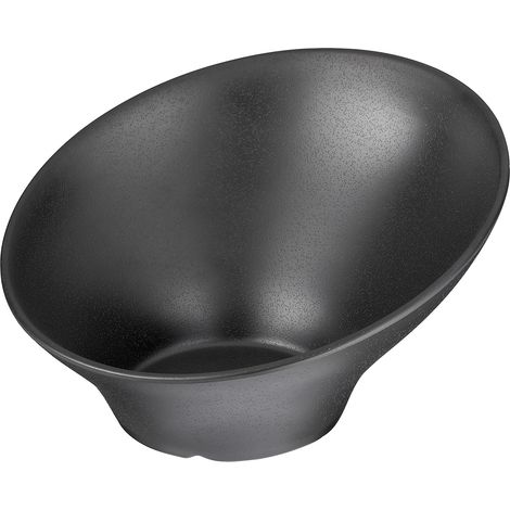 Bol Ø 22,5 cm, hauteur 12,5 cm, 0,8 litre, mélamine, noir, aspect pierre (1/5)