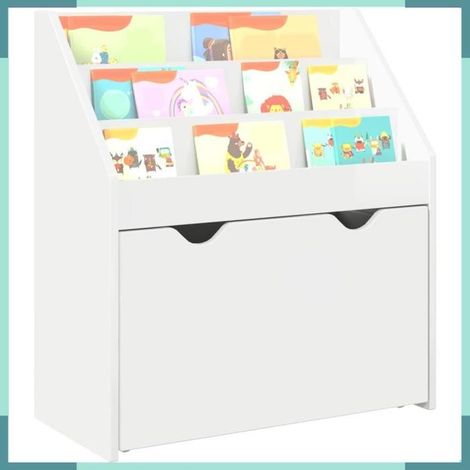 892393 Bibliothèque pour enfants Blanc brillant 60 x 29,5 x 69 cm (1/5)