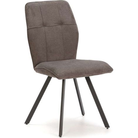 Pack de 2 sillas md-Belinda tapizado textil gris antracita, 83cm(alto) 50cm(ancho) 58cm(largo) (1/5)