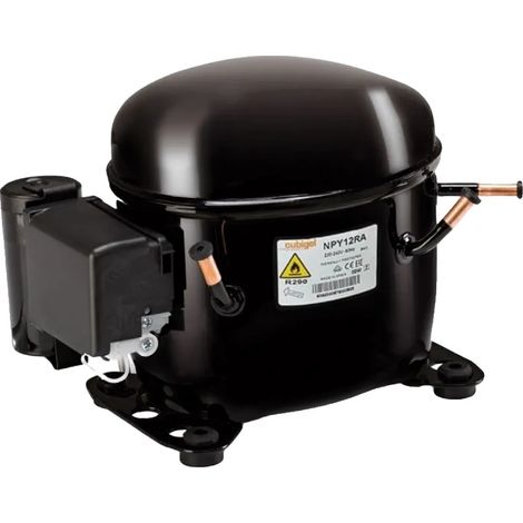 Compresseur de réfrigérateur, connexion de 3/8 pouce, compatible R290, 1/2 cheval-vapeur, design compact, fonctionnement silencieux