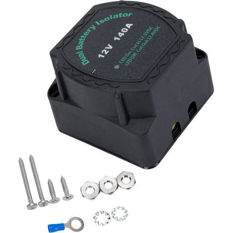 Double séparateur de batterie 12 V 140 A pour applications motorisées et marines (1/5)
