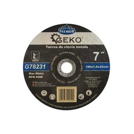 Geko Premium-Metalltrennscheibe 180x1,6 Edelstahl (5/25/200) (1/3)