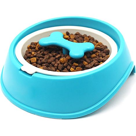 060360 Cuenco original para perros gatos anti-asfixia y mejor digestión 20cm  Color: Azul