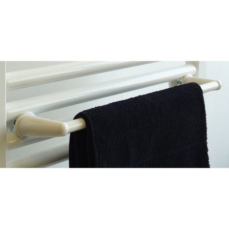Porta asciugamani modello aga 50 in resina e metallo bianco. lunghezza cm 59 (1/3)