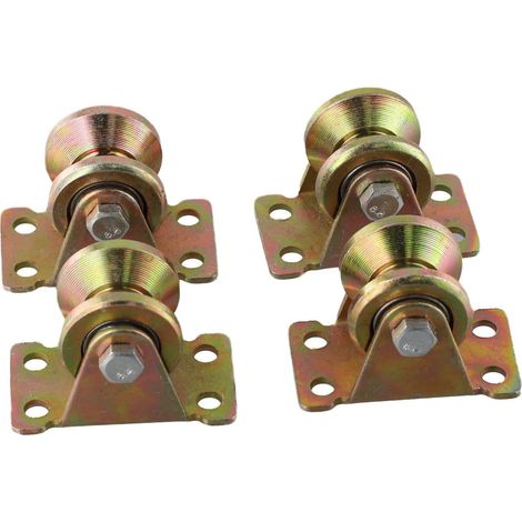 Lot de 4 poulies à câble en acier de 8 mm avec double roulement à bill (1/5)
