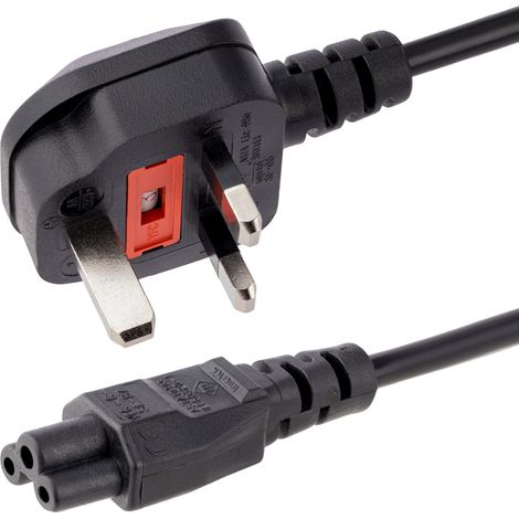 StarTech.com Cavo di Alimentazione per Notebook da 2m Cavo Elettrico AC di Ricambio per Alimentatori da BS 1363 UK a C5 2.5A-250V, 18AWG, Omologato UL (1/4)