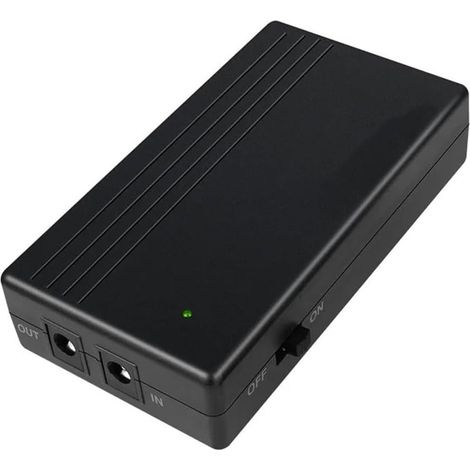 Mini onduleur avec batterie de secours, mini onduleur avec une puissante capacité de 7800 mAh pour routeur WiFi, téléphone, appareil photo, alimentation USB 5 V/DC 12 V (1/5)